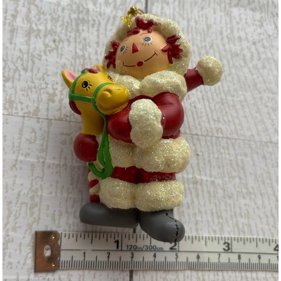 Vintage Raggedy Ann Santa Holiday Ornament with Hobby Horse - Picture 7 of 7
